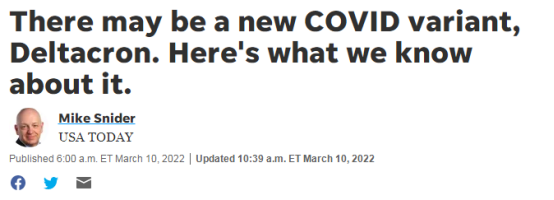 新型变异毒株Deltacron 新型变异毒株Deltacron