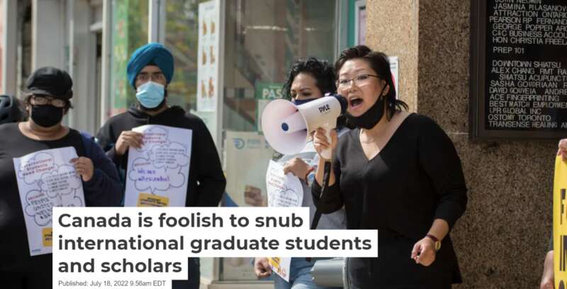 加拿大冷落国际学生和学者的做法是愚蠢的！