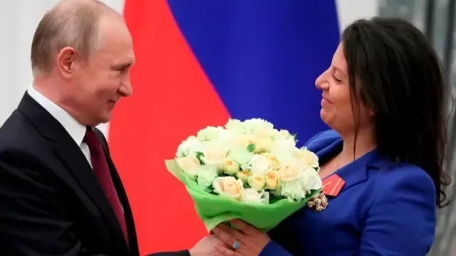普京与RT老板玛格丽塔·西蒙尼扬