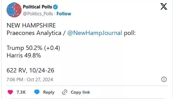 新罕布什尔州有翻转可能