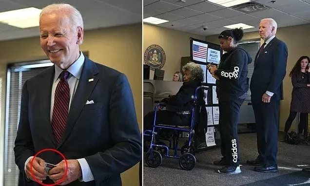 拜登出示ID投票